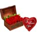 Treasured Red Roses Box With I Love You Balloon For Valentines