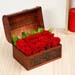 Treasured Red Roses In Box For Valentines