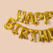 Happy Birthday Alphabet Golden Balloon Set