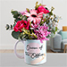 Mesmerising Mixed Flowers In Office Queen Mug