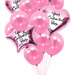 Heart & Star Shaped Customized Text Pink Balloons