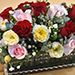 Mixed Roses Rectangular Vase