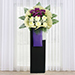 Eternal Condolence Mixed Flowers Black Stand