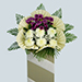 Eternal Condolence Mixed Flowers Grey Stand