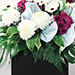 Peaceful Mixed Flowers Black Cardboard Stand