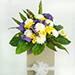 Reverence Condolence Mixed Flowers Grey Stand