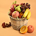 Assorted Healthy Fruits Willow Basket