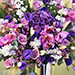 Mesmerising Purple & Pink Flowers Tripod Stand
