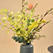 Orange Tulip & Yellow Lily Designer Vase