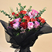 Black Jute Wrap Roses Bouquet