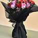 Black Jute Wrap Roses Bouquet