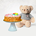 Butter Sponge Cake With Teddy Bear