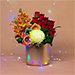 Festive Appeal Flowers Vase N Diyas Combo