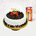 Black Forest Happy Birthday Cake With Candles