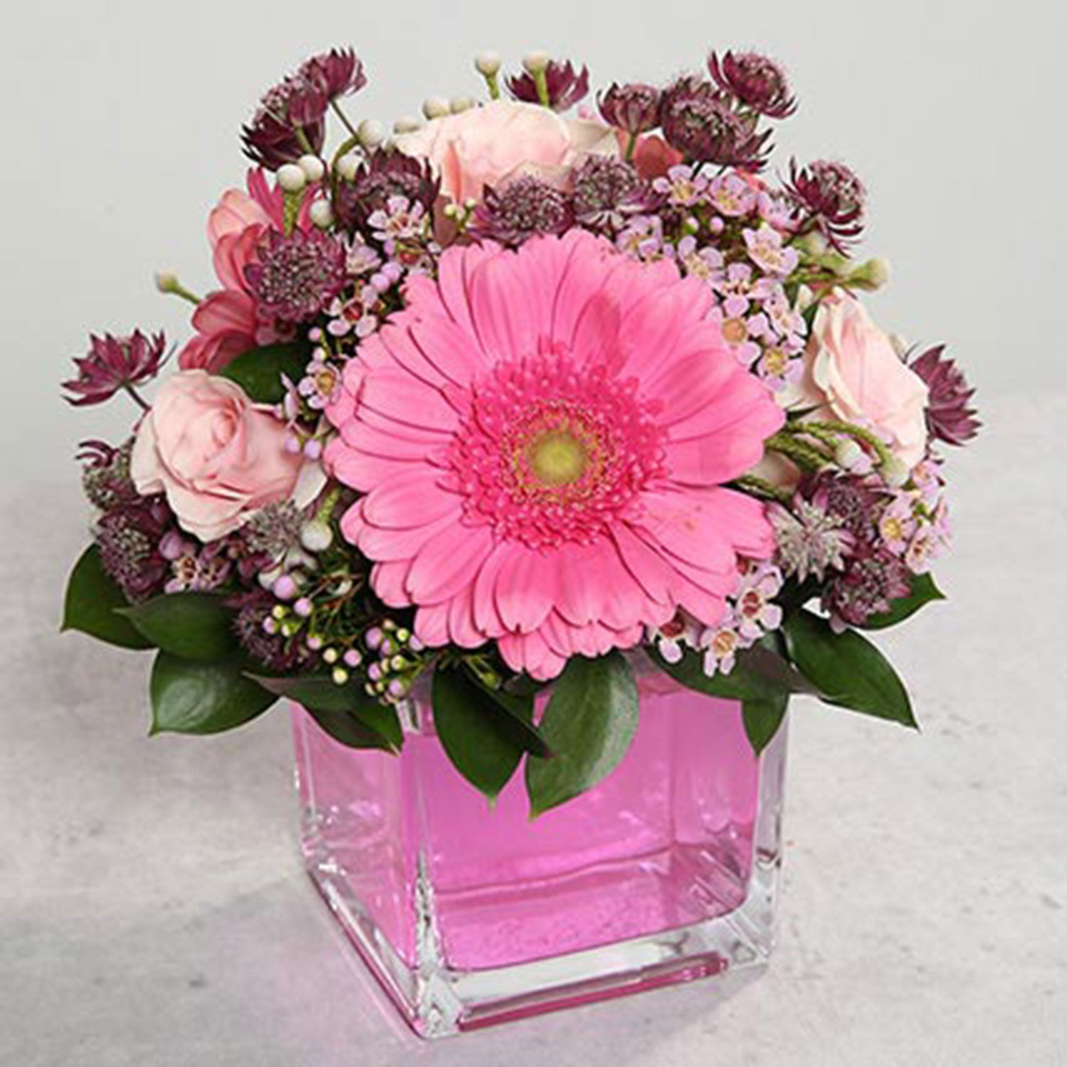 Online Pink Gerberas and Roses Arrangement Gift Delivery in Singapore FNP