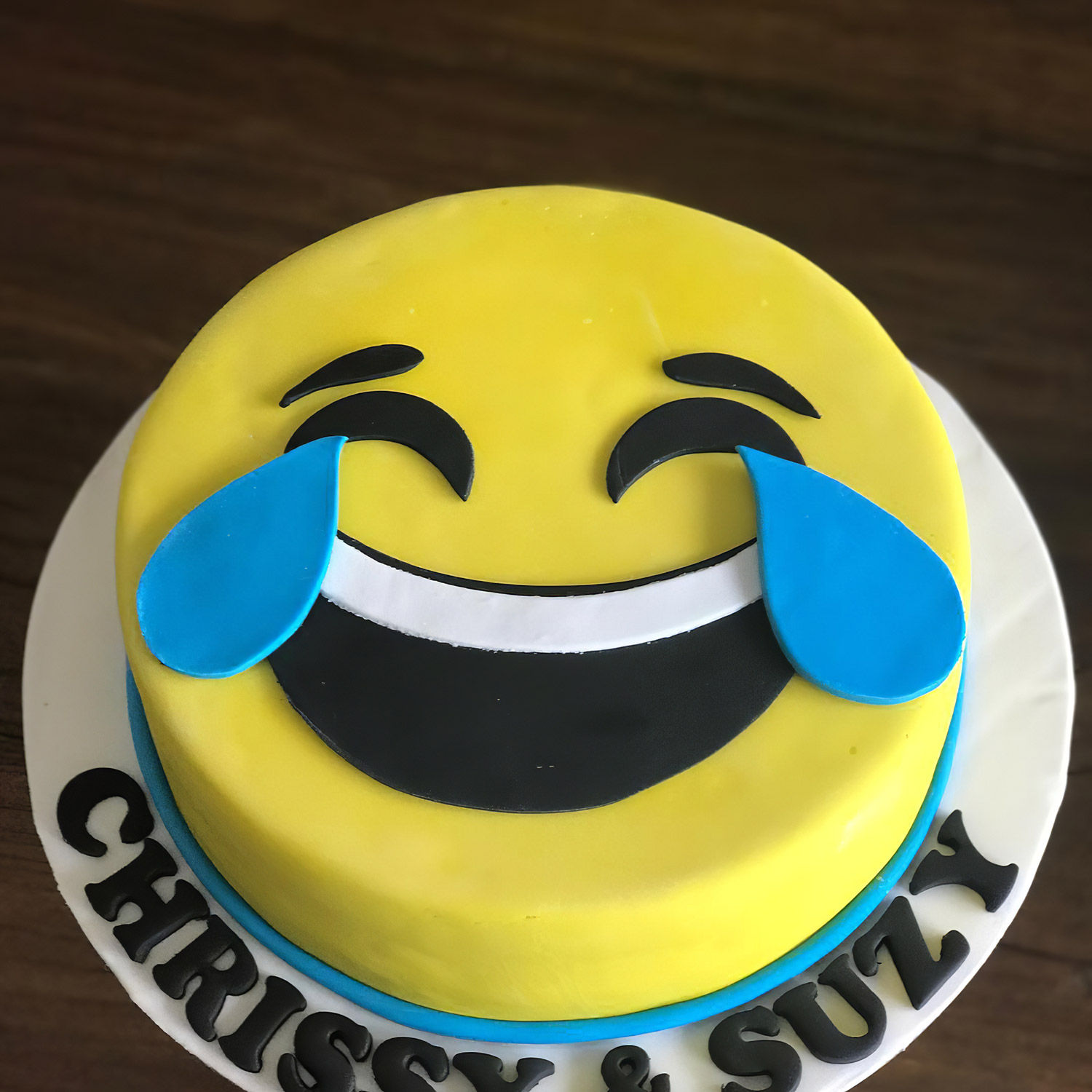 Online Tears Of Joy Emoji Chocolate Cake 8 inches Gift Delivery in