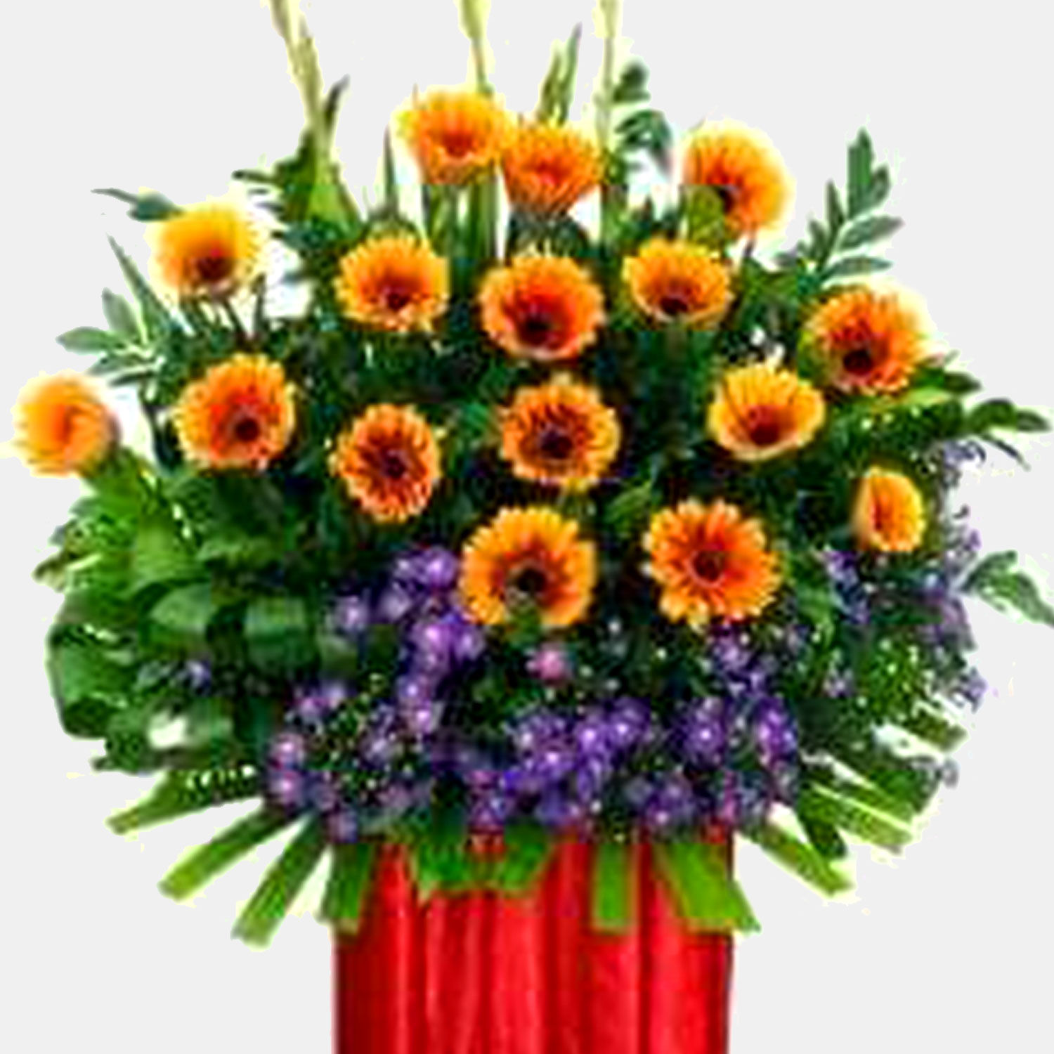 Online White and Orange Floral Arrangement Gift Delivery in Singapore - Ferns N Petals