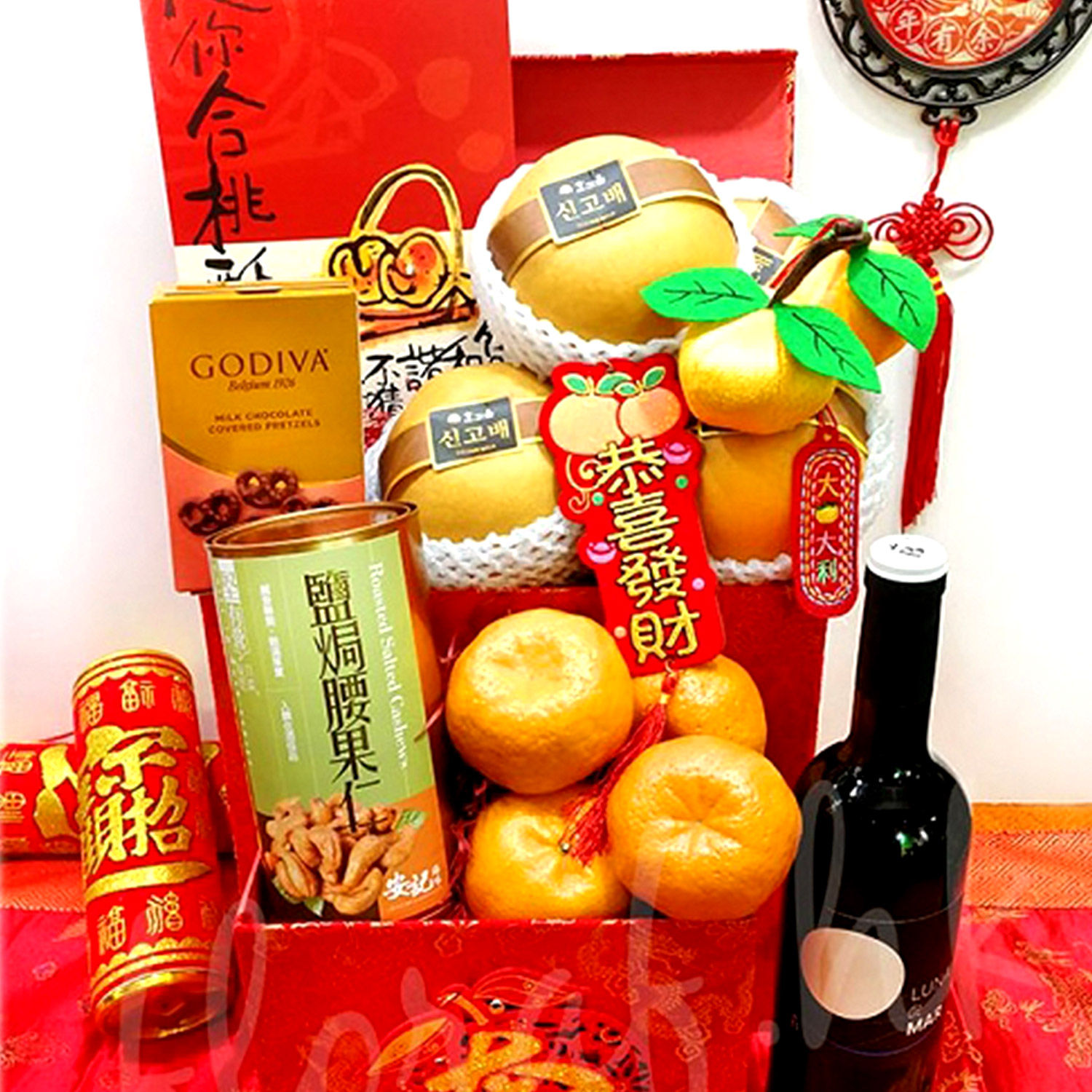 Online Chinese New Year Fruit Hamper Box Gift Delivery in Singapore FNP