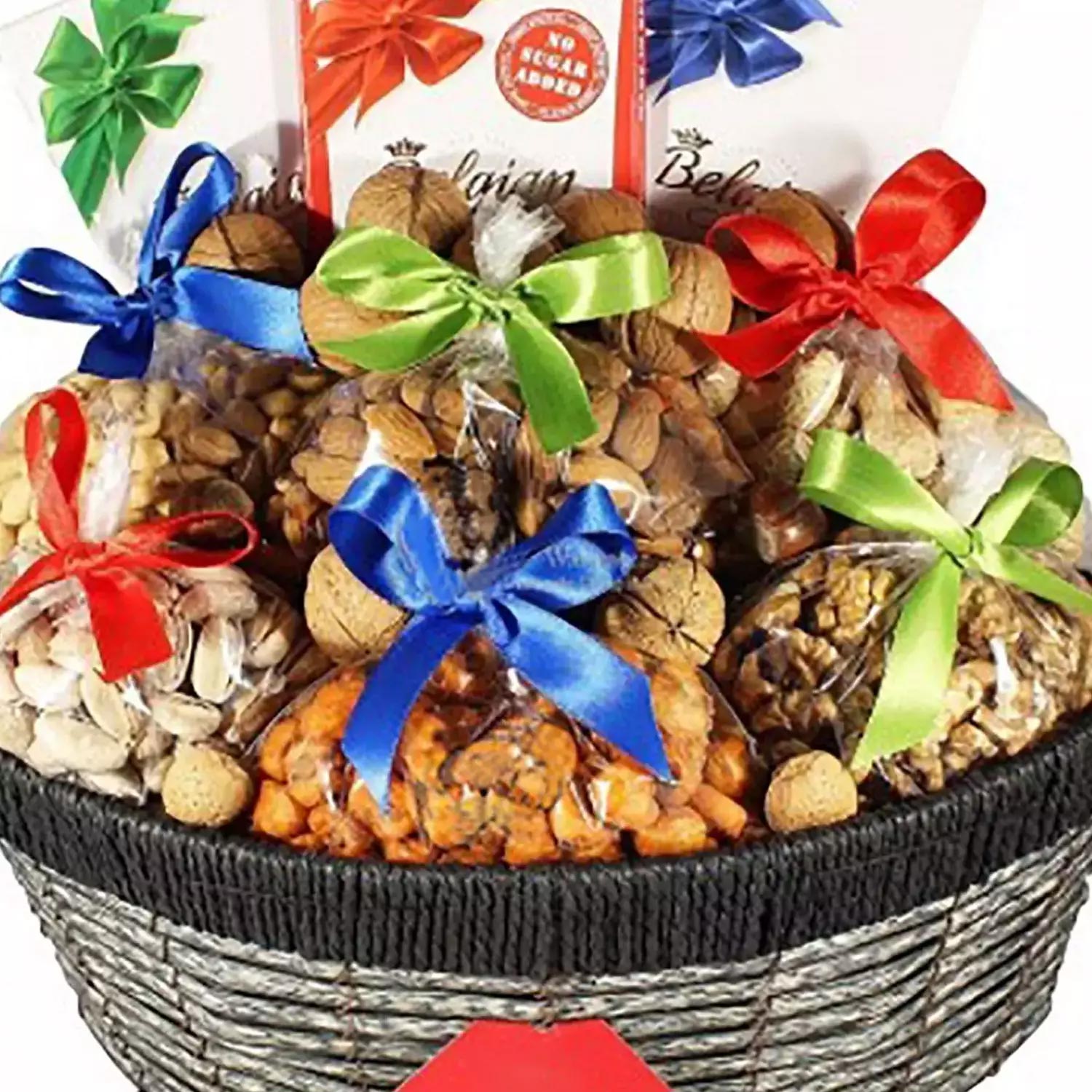 Online Lord Ganesha Rakhi & Dry fruit Basket Gift Delivery in Singapore FNP