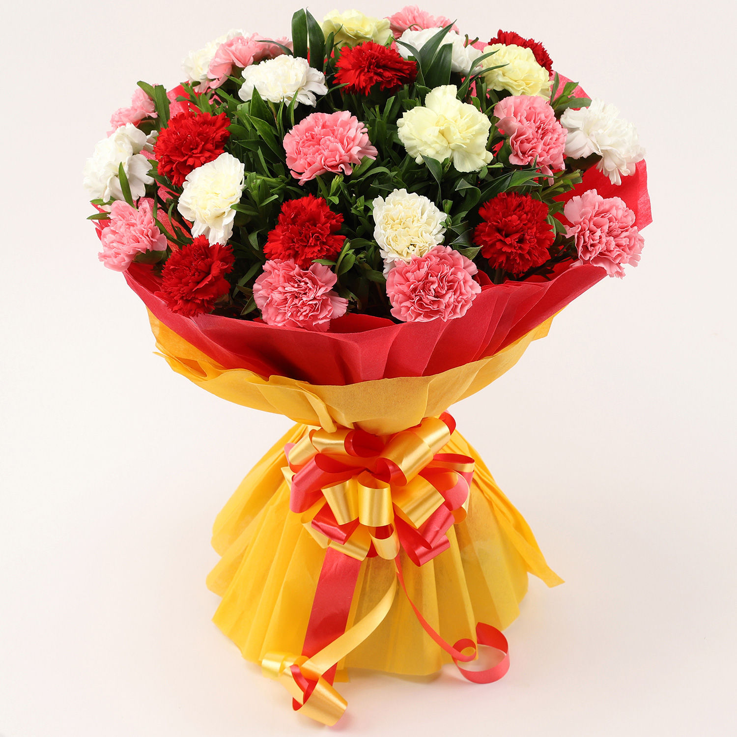 Online 25 Mixed Carnations Bouquet Large Gift Delivery in Singapore FNP