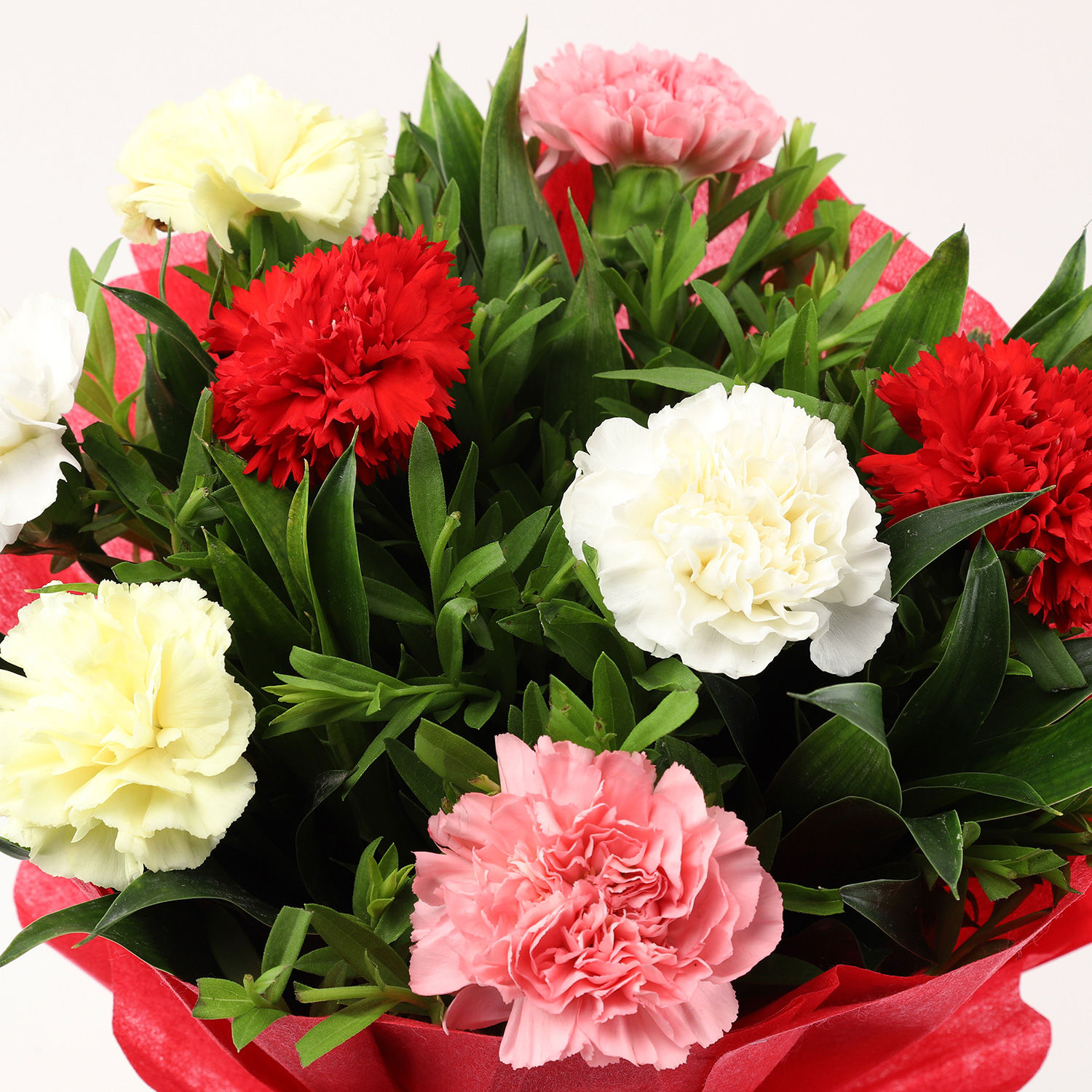 Online Beautiful Mixed Carnations Bouquet Small Gift Delivery In Singapore Fnp