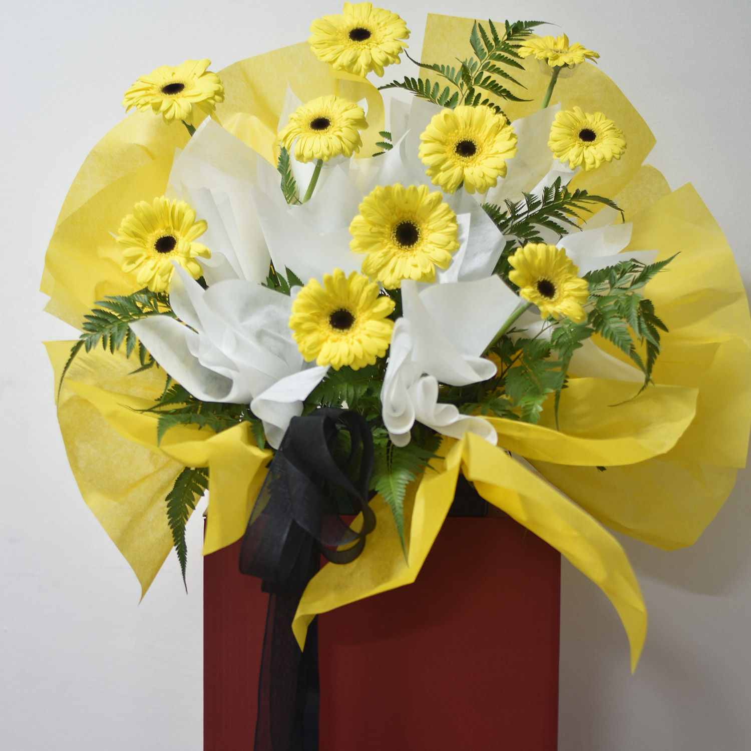 Online Yellow Gerberas Flower Stand Gift Delivery in Singapore - FNP