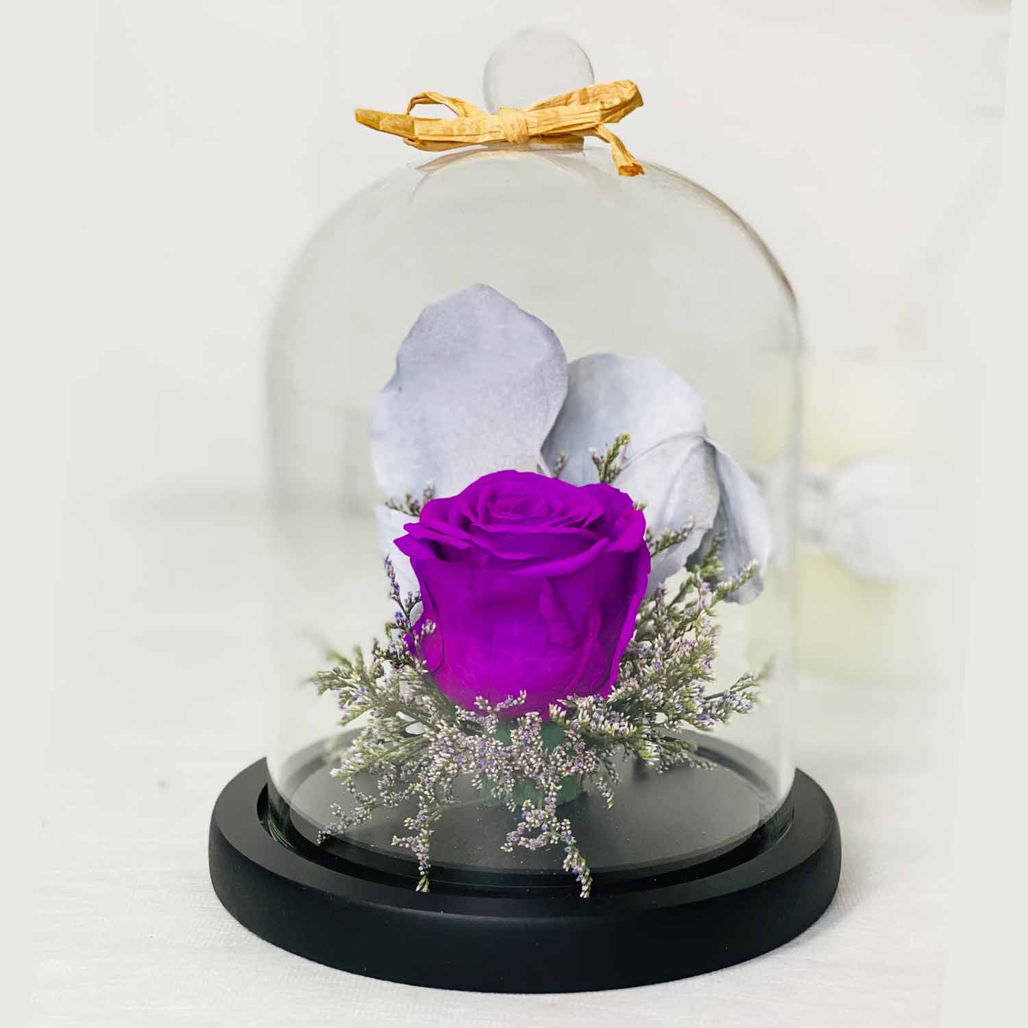 Online Beautiful Forever Purple Rose In Glass Dome Purple Gift Delivery