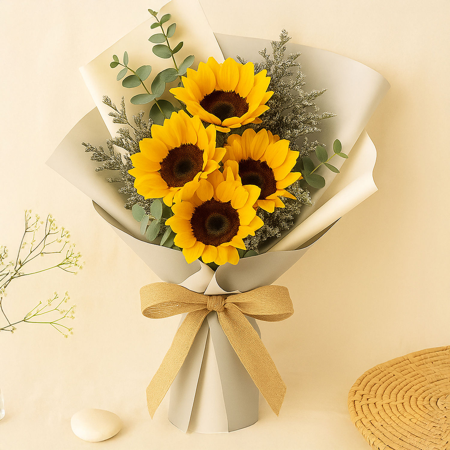 Online Attractive Bunch of Sunflowers Gift Delivery in Singapore FNP