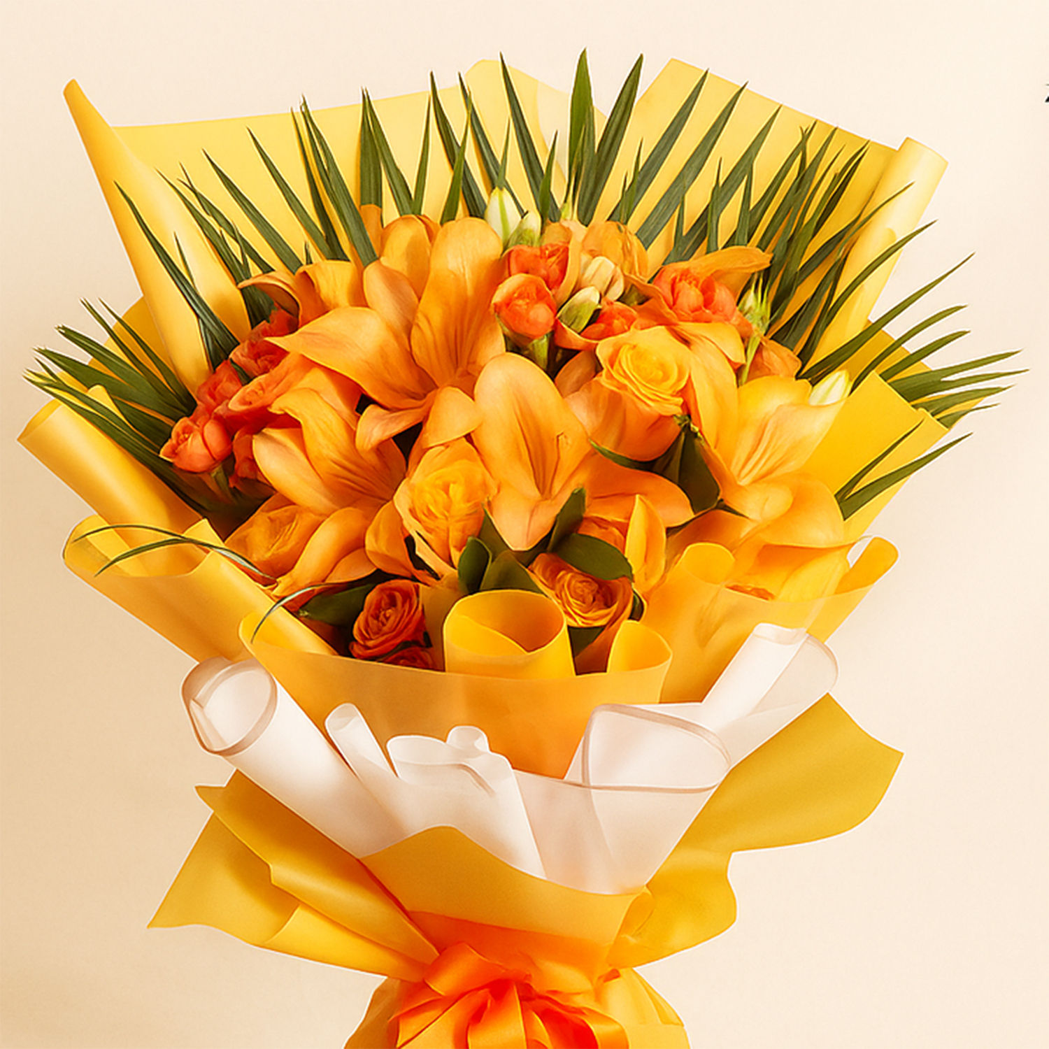 Online Sweet Orange Blossoms Bouquet Gift Delivery in Singapore FNP