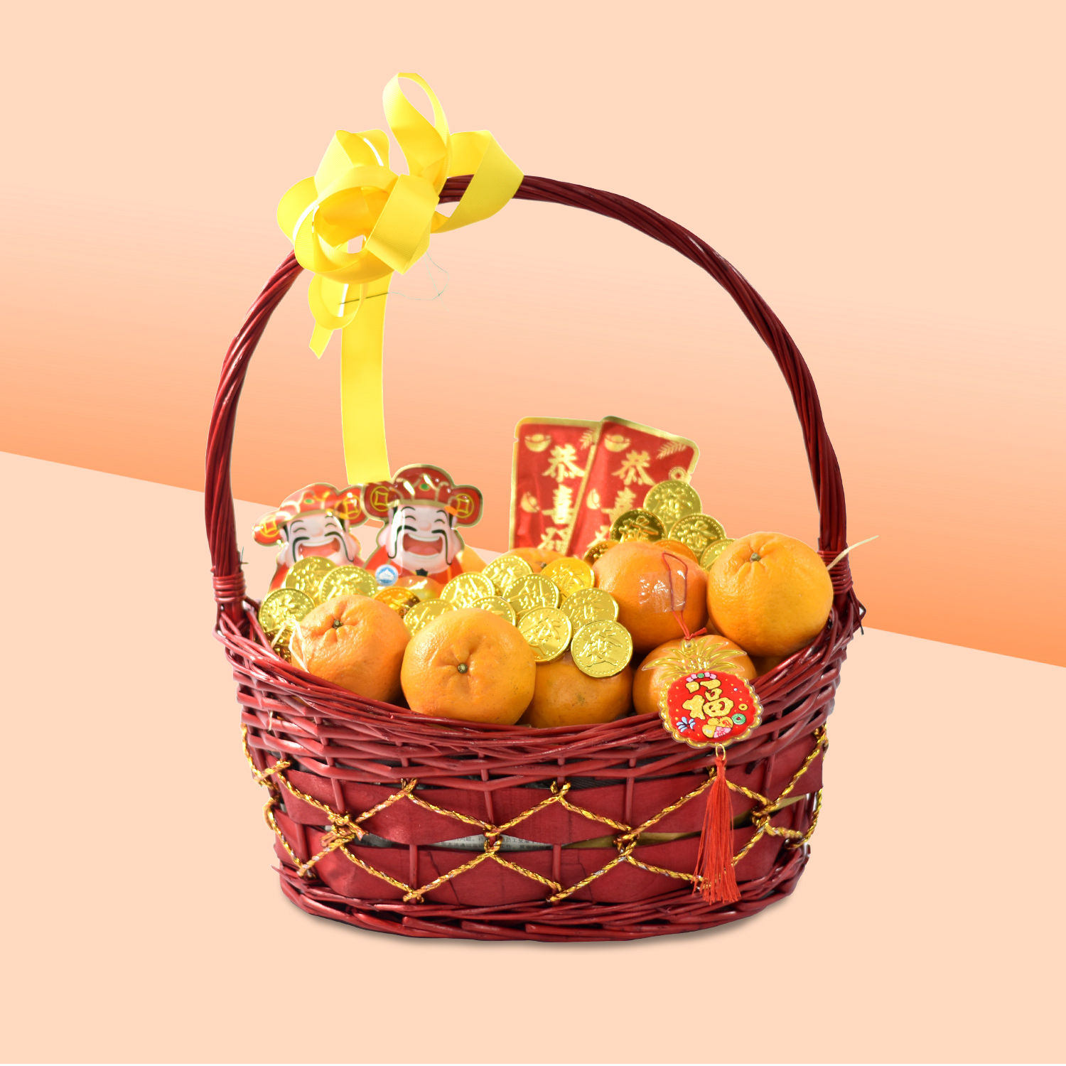 Online Chinese New Year Special Oranges Basket Gift Delivery in