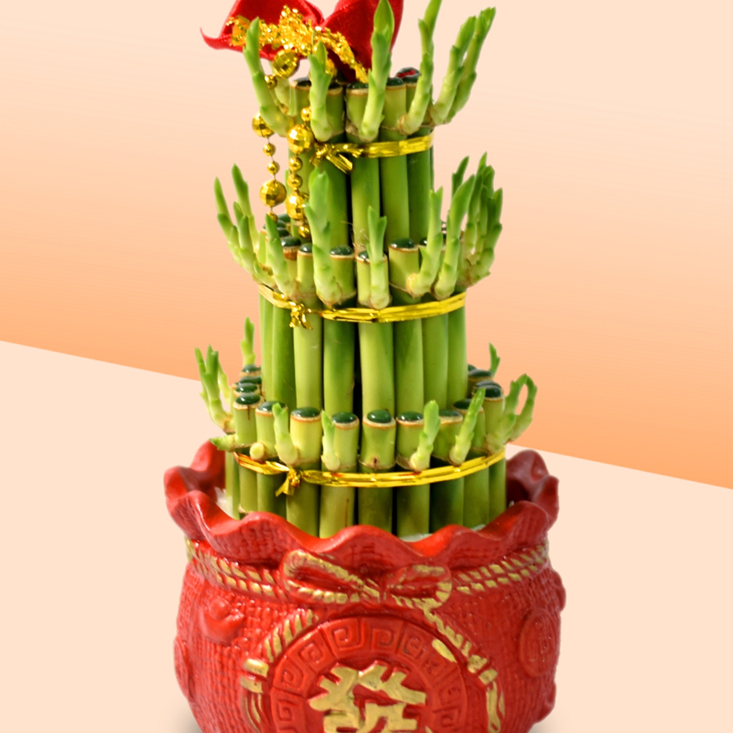 Online 3 Layer Bamboo In Chinese New Year Theme Pot Gift Delivery in